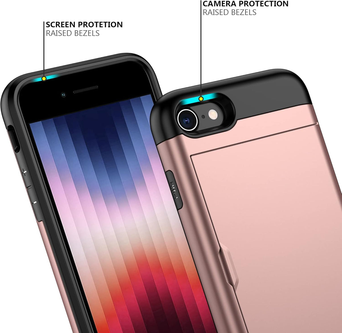Heavy-Duty Card Holder Cover for iPhone SE (2020)