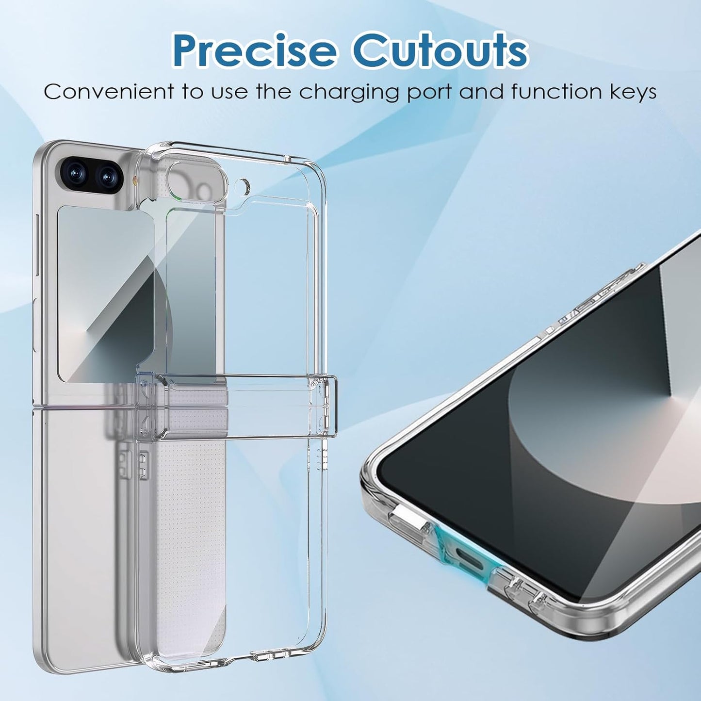 Hinge Protection Case for Samsung Galaxy Z Flip 6 - Clear