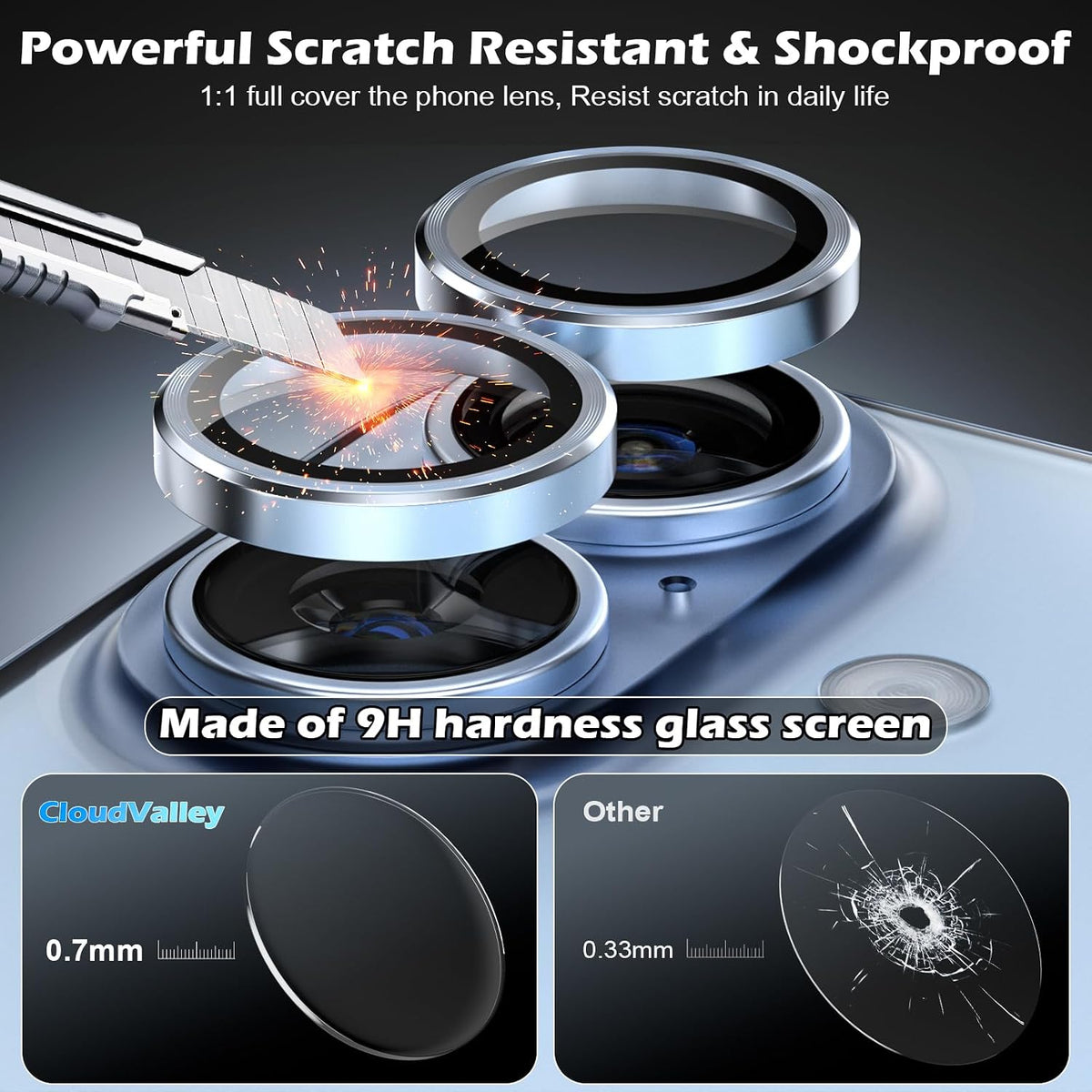 Camera Lens Protector Alloy Frame for iPhone 17