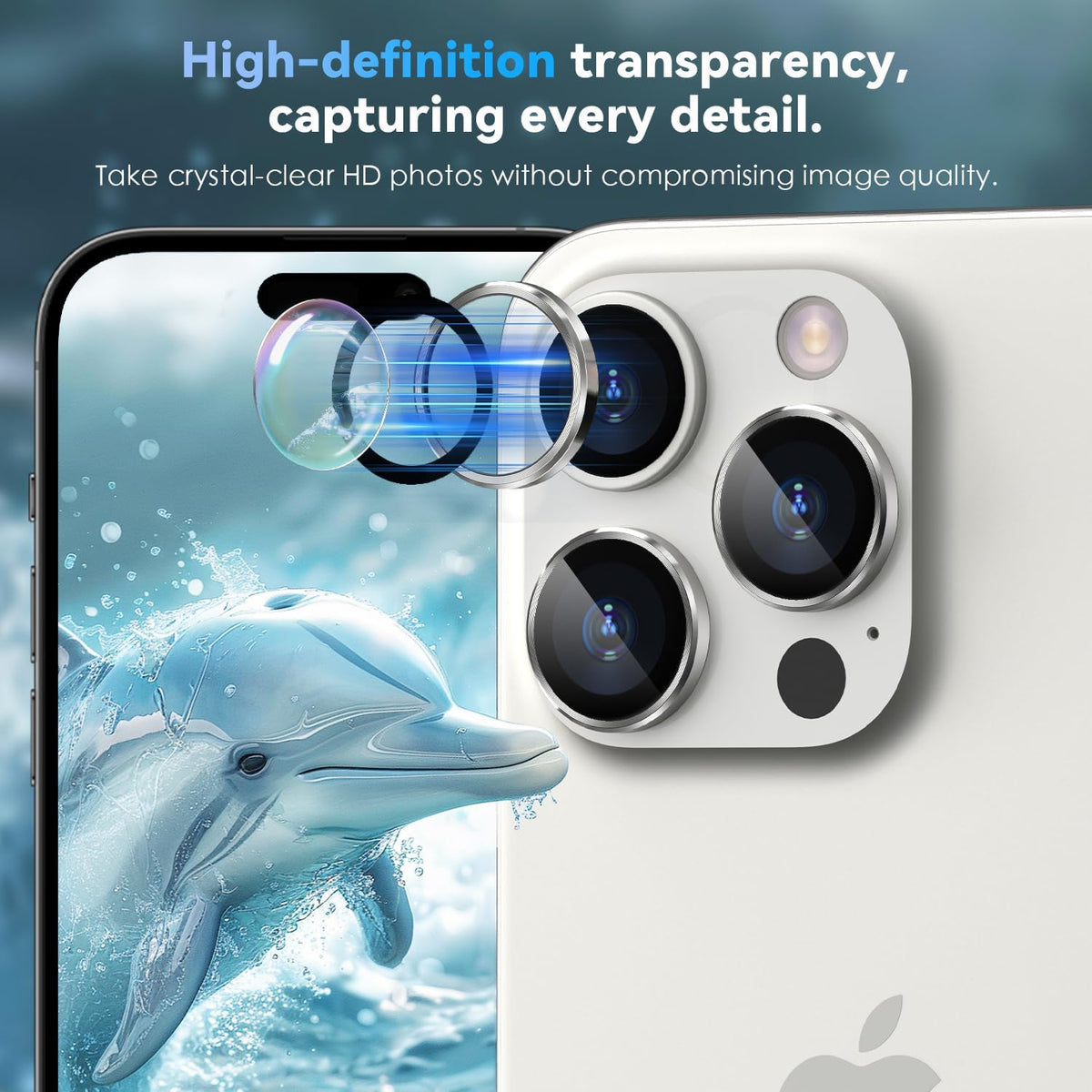 Camera Lens Protector Alloy Frame for iPhone 16 Pro