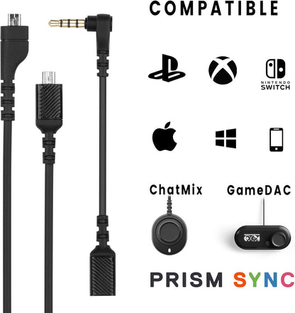 Replacement Charging & Audio Cable for SteelSeries Arctis 5
