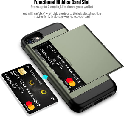 Heavy-Duty Card Holder Cover for iPhone SE (2020)