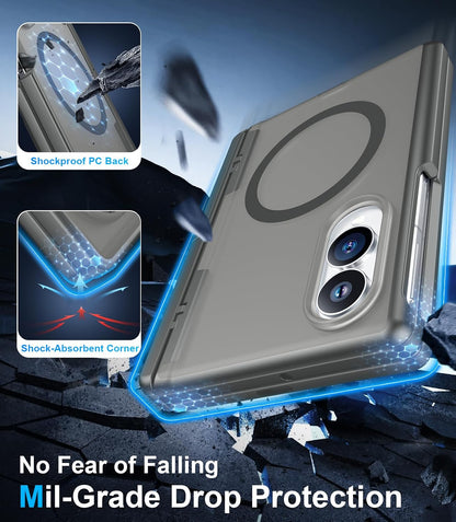 360 Magsafe Compatible Matte Case with Stand for Samsung Galaxy Z Fold 8