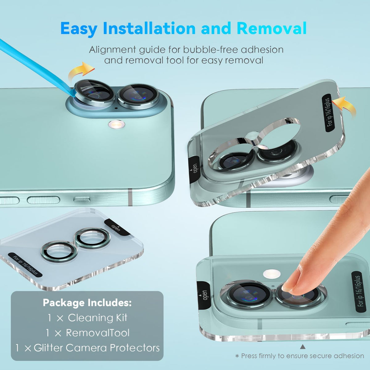 Camera Lens Protector Alloy Frame for iPhone 16