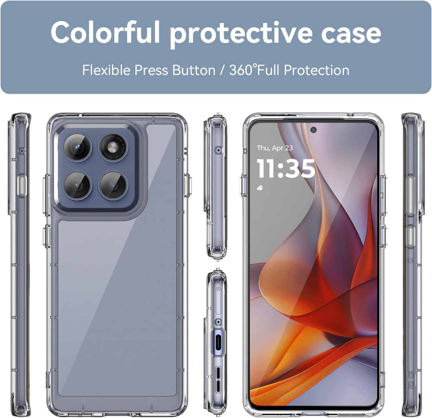 Transparent Clear Case for Motorola Edge 60