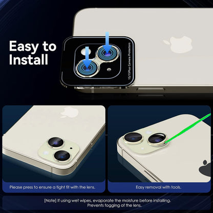 Camera Lens Protector Alloy Frame for iPhone 15