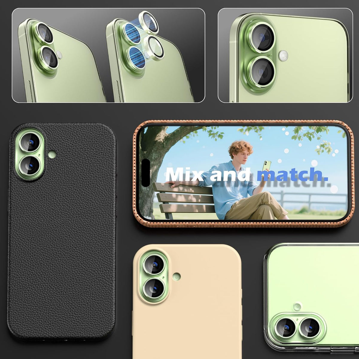 Camera Lens Protector Alloy Frame for iPhone 17