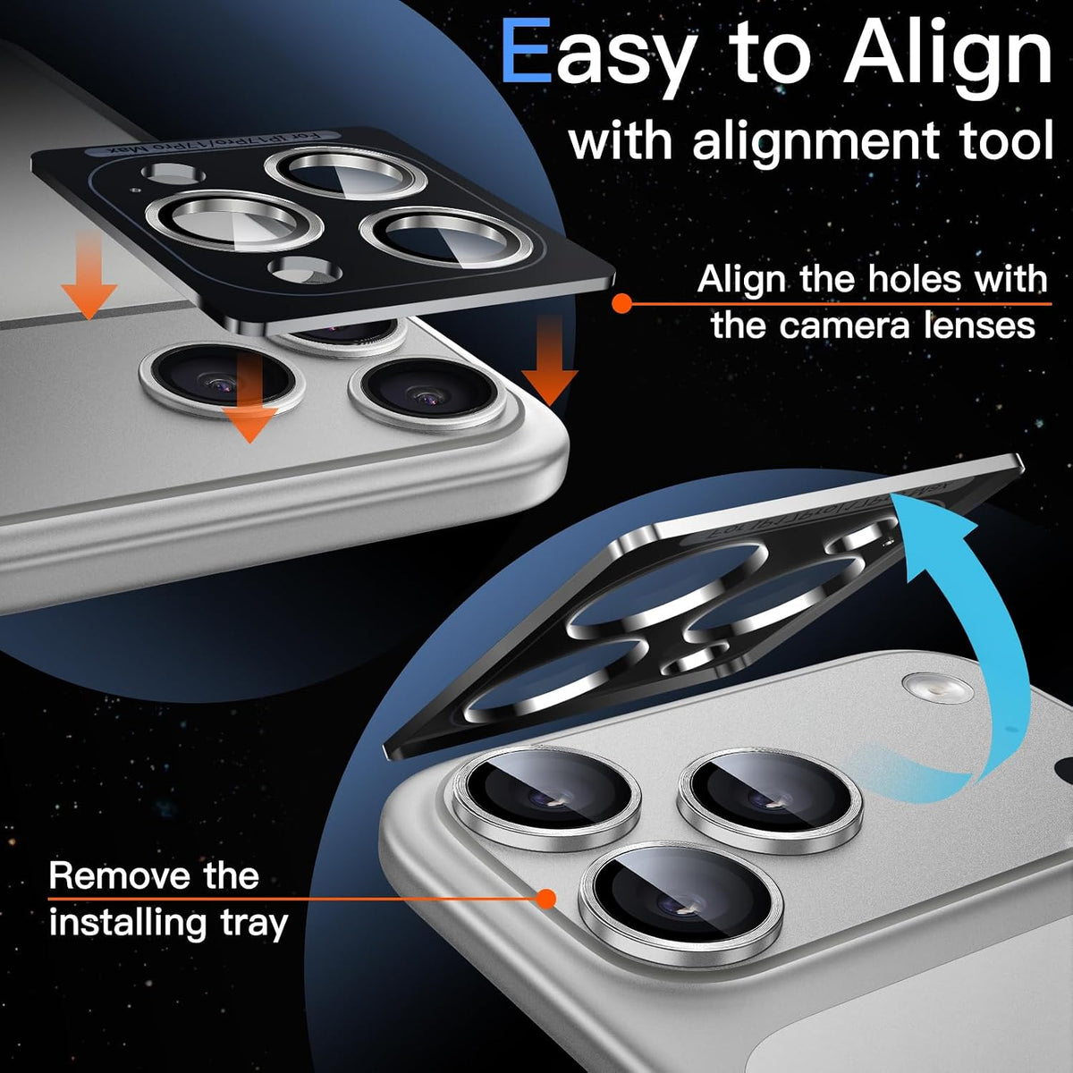 Camera Lens Protector Alloy Frame for iPhone 17 Pro Max