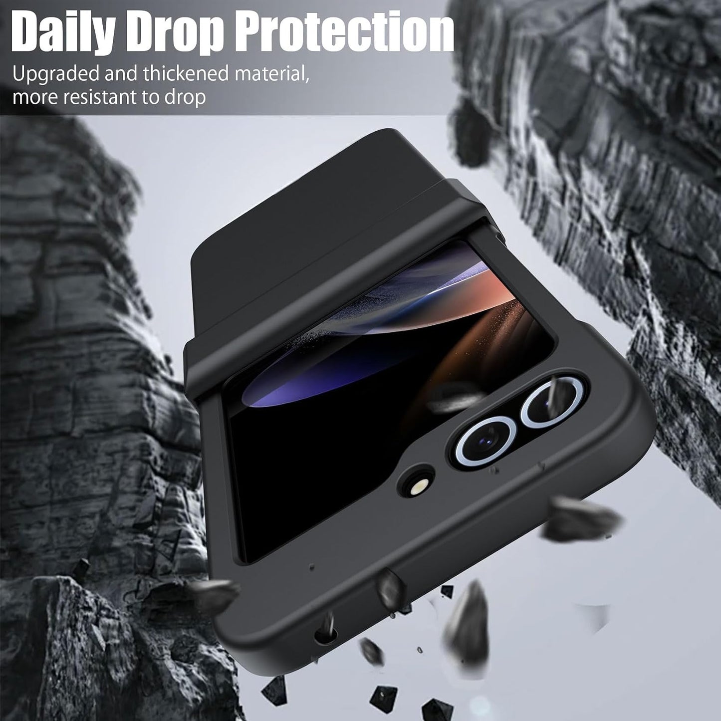 Hinge Protection Case for Samsung Galaxy Z Flip 7 FE - Black