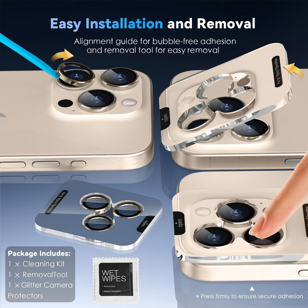 Camera Lens Protector Alloy Frame for iPhone 16 Pro