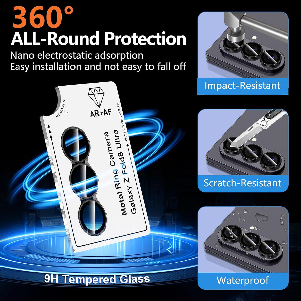 Camera Lens Protector Alloy Frame for Z Fold 8 Ultra