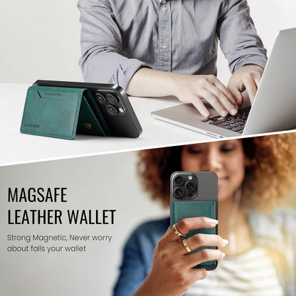 MagSafe Compatible Magnetic Leather Wallet Card Holder for iPhone