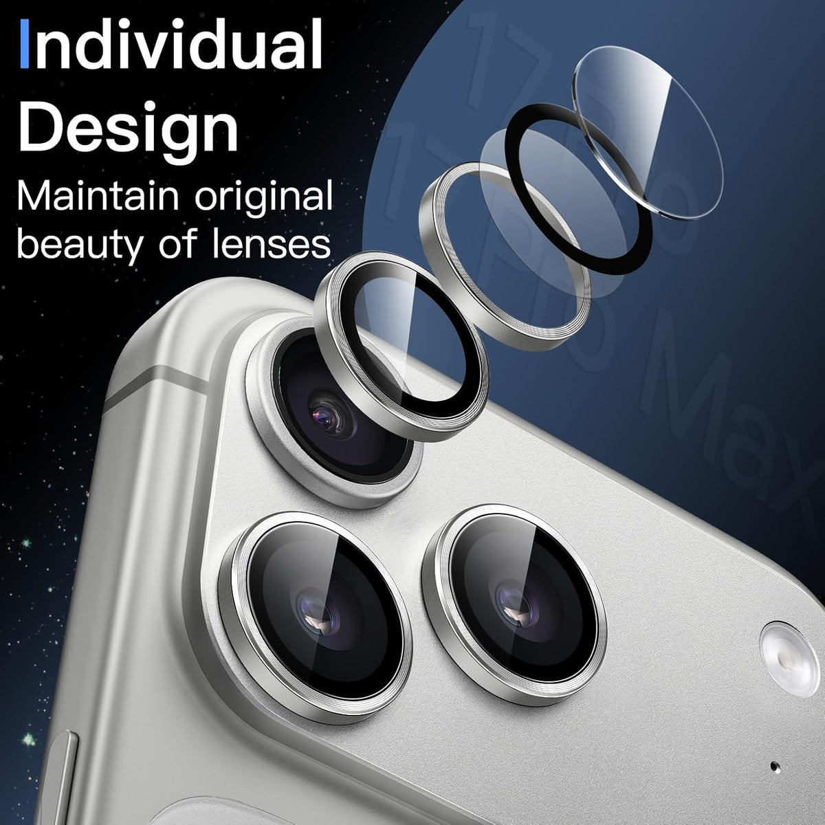 Camera Lens Protector Alloy Frame for iPhone 17 Pro Max