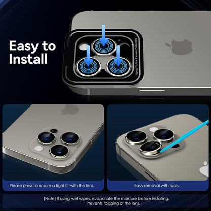Camera Lens Protector Alloy Frame for iPhone 15 Pro