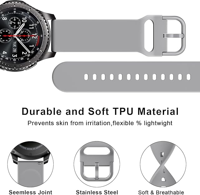 Original Smooth Rubber Strap for Samsung Galaxy Watch 22mm