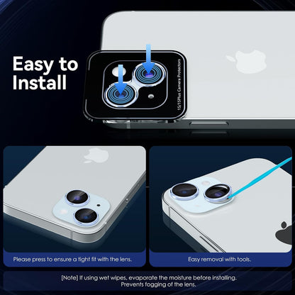 Camera Lens Protector Alloy Frame for iPhone 15