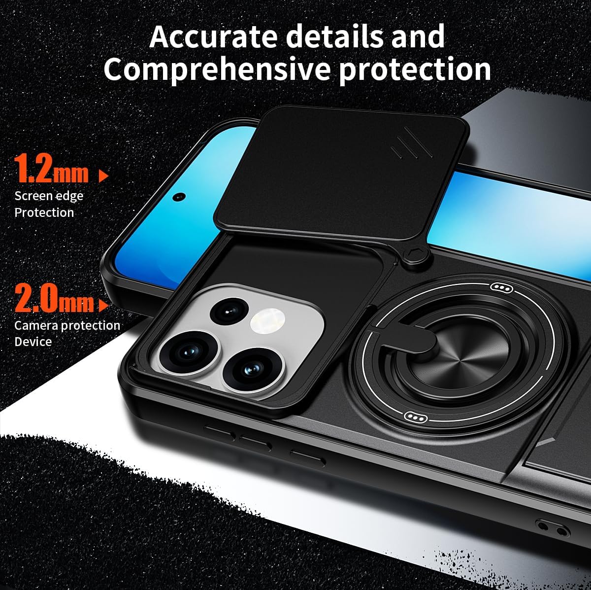 Magsafe Compatible Tough Ring Stand Case for Oppo Reno 16 Pro