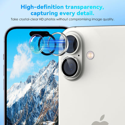 Camera Lens Protector Alloy Frame for iPhone 16