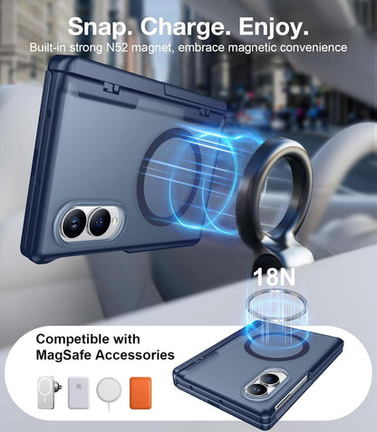 360 Magsafe Compatible Matte Case with Stand for Samsung Galaxy Z Fold 8