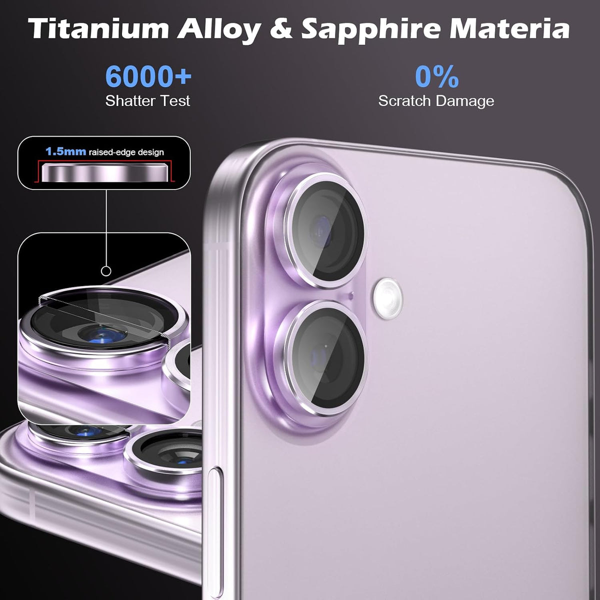 Camera Lens Protector Alloy Frame for iPhone 17