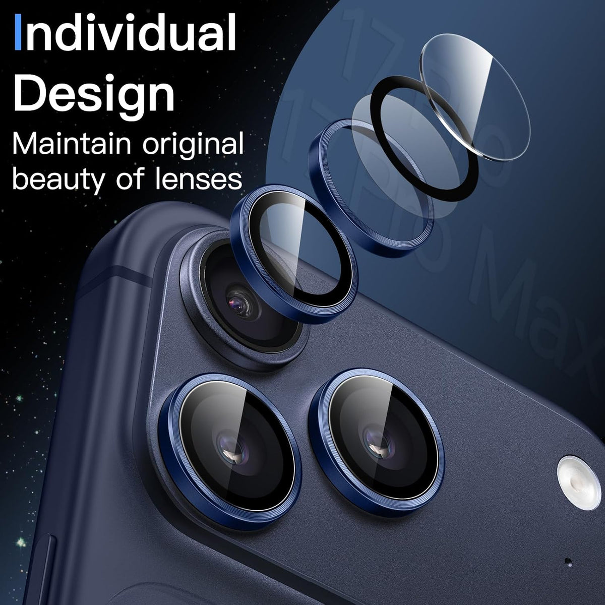 Camera Lens Protector Alloy Frame for iPhone 17 Pro Max
