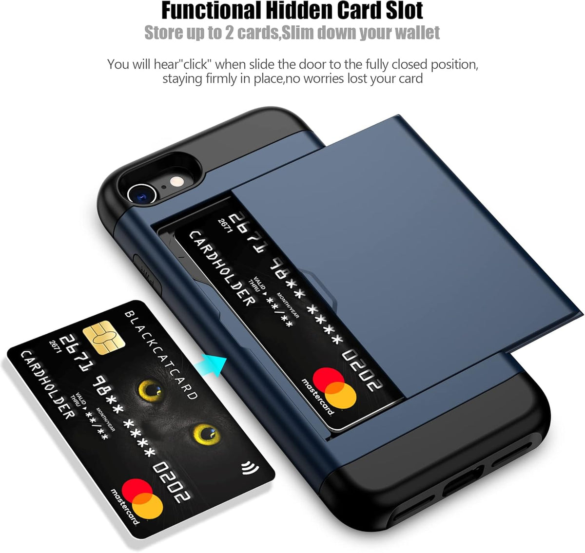 Heavy-Duty Card Holder Cover for iPhone SE (2020)