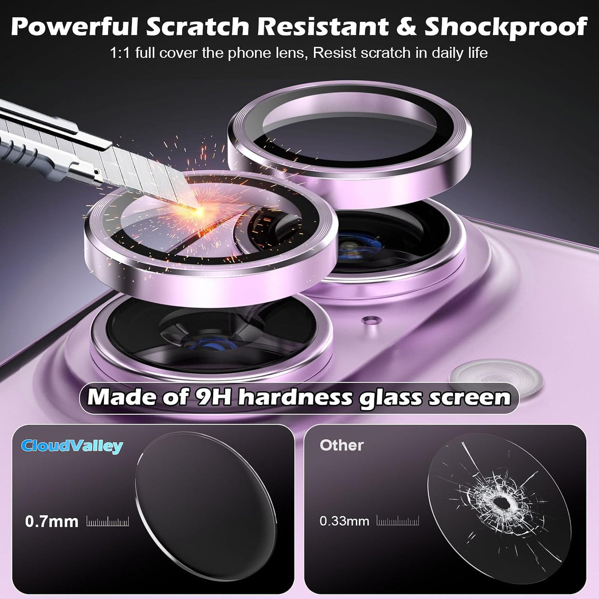 Camera Lens Protector Alloy Frame for iPhone 17
