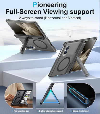 360 Magsafe Compatible Matte Case with Stand for Samsung Galaxy Z Fold 8