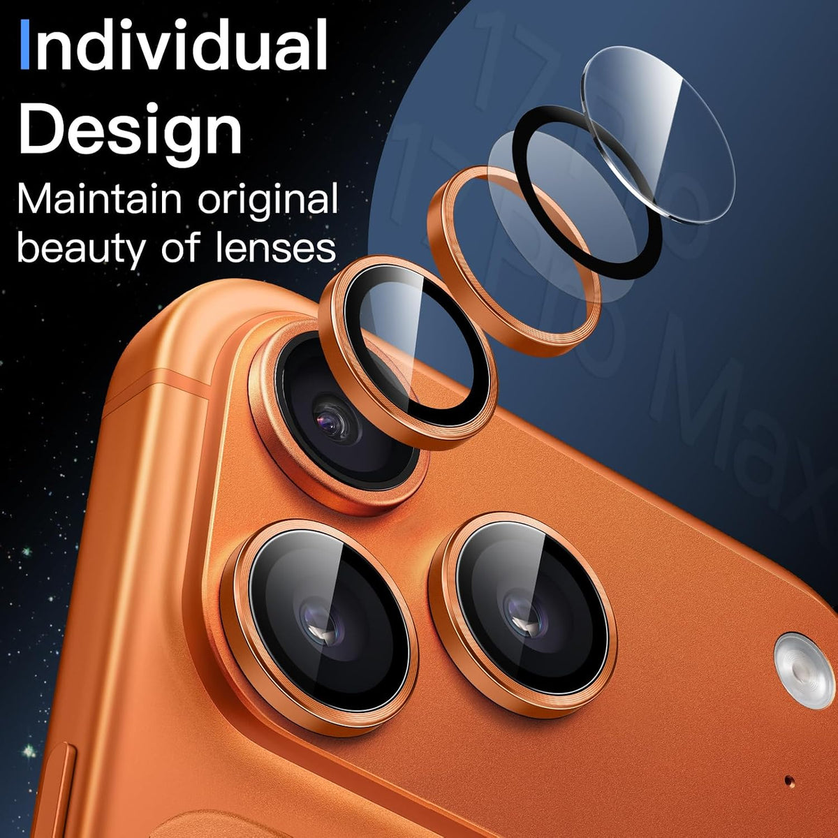 Camera Lens Protector Alloy Frame for iPhone 17 Pro Max