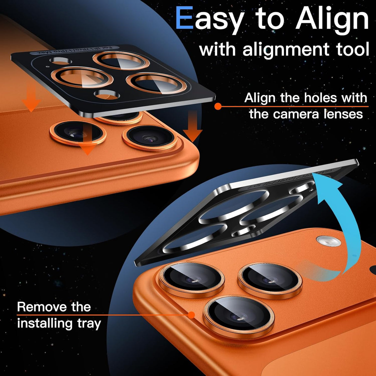 Camera Lens Protector Alloy Frame for iPhone 17 Pro Max