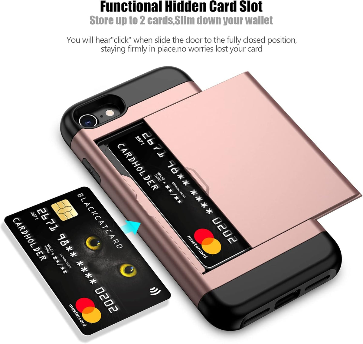 Heavy-Duty Card Holder Cover for iPhone SE (2020)