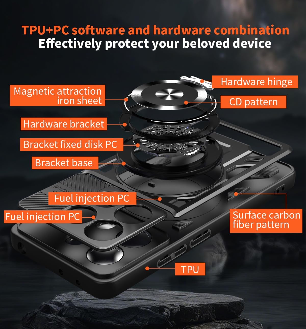 Magsafe Compatible Tough Ring Case for Samsung Galaxy A07