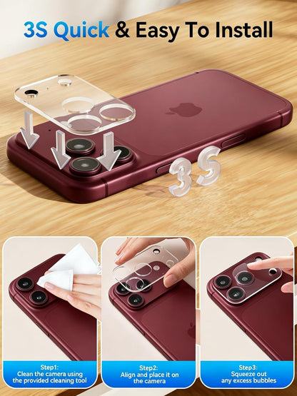 Camera Lens Glass Cover Protector for iPhone 18 Pro (1 pack)