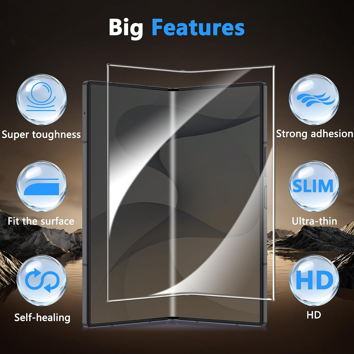 Nano Film Protector for Samsung Galaxy Z Fold 8 Ultra - Inside (2 pack)