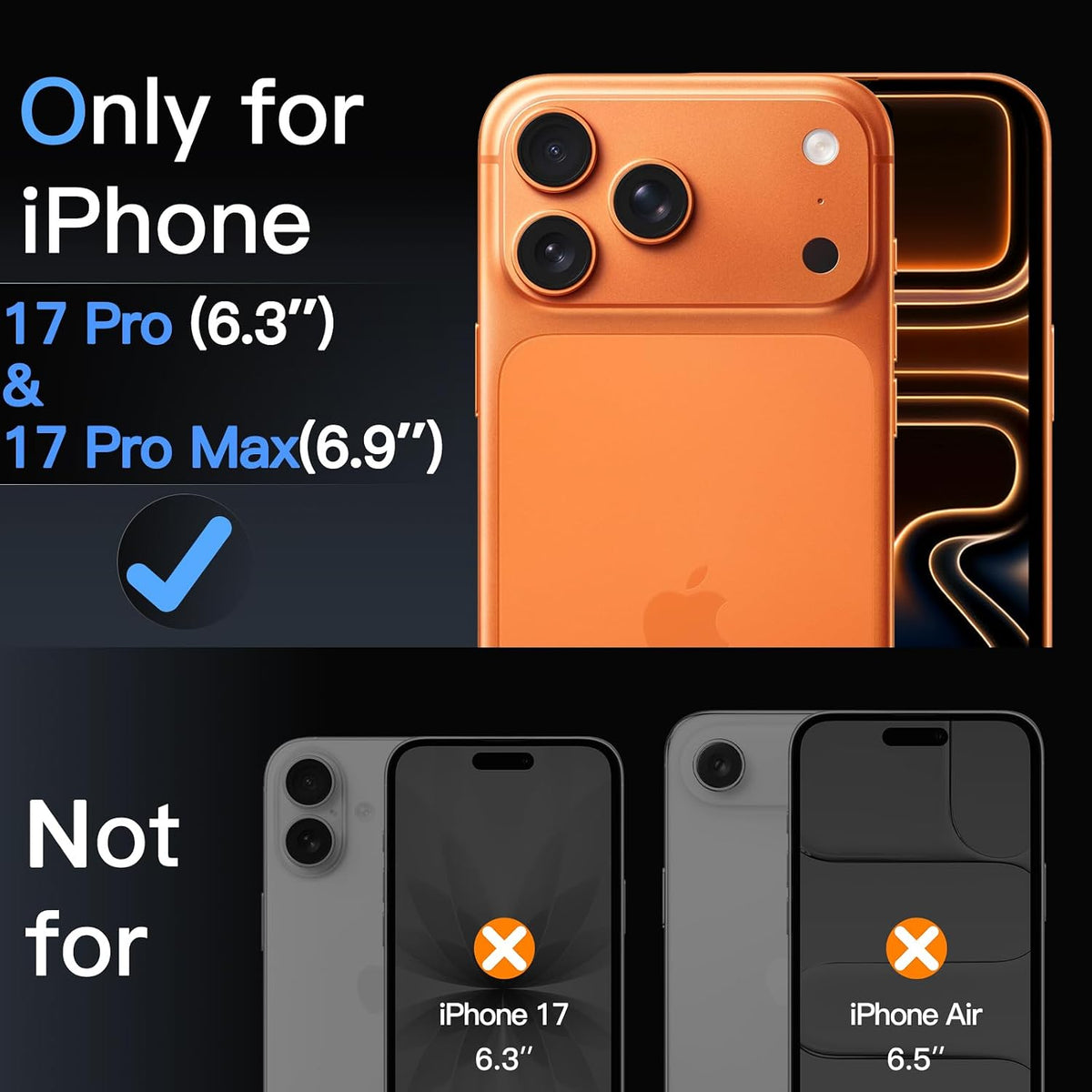 Camera Lens Protector Alloy Frame for iPhone 17 Pro Max
