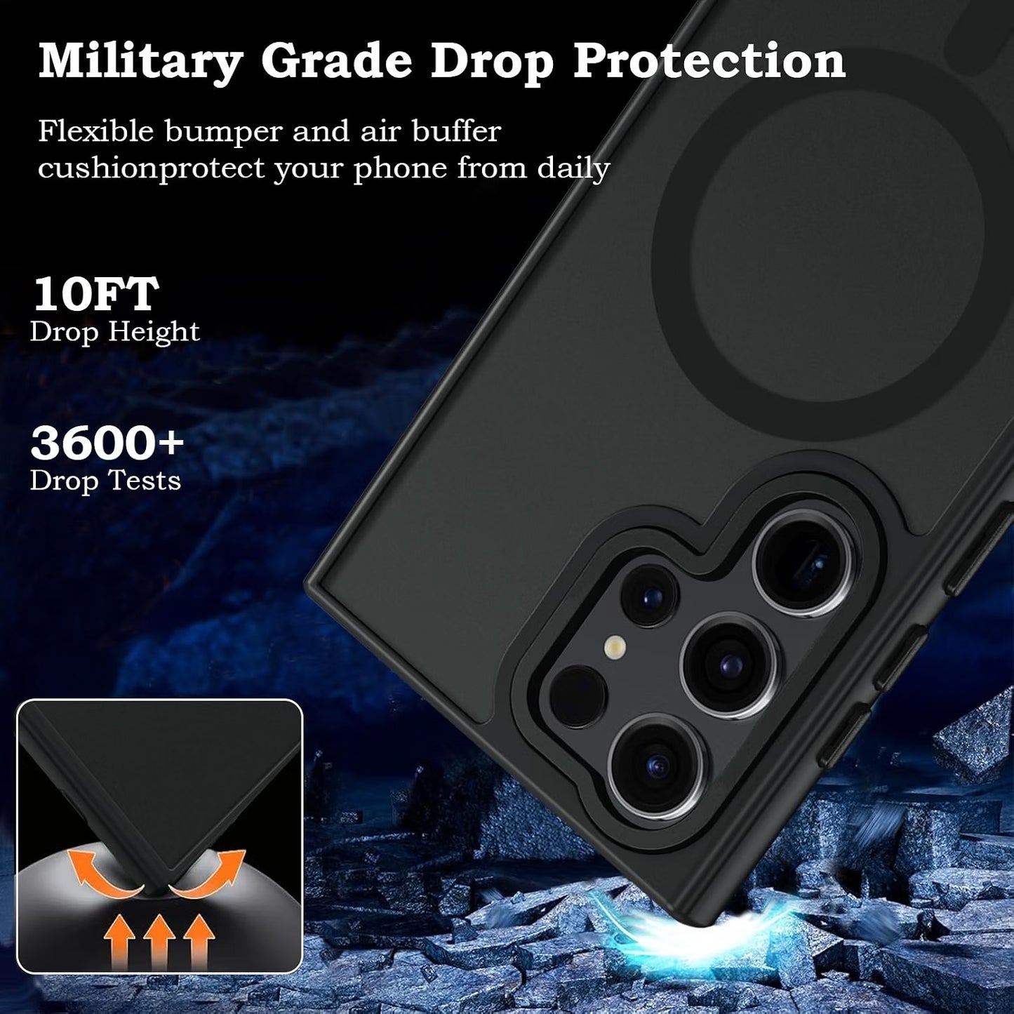 Matte Magsafe Compatible Case for Samsung Galaxy S22 Ultra