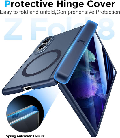 360 Magsafe Compatible Matte Case with Stand for Samsung Galaxy Z Fold 8