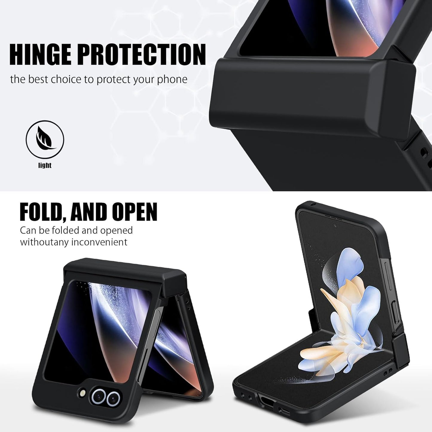 Hinge Protection Case for Samsung Galaxy Z Flip 7 FE - Black