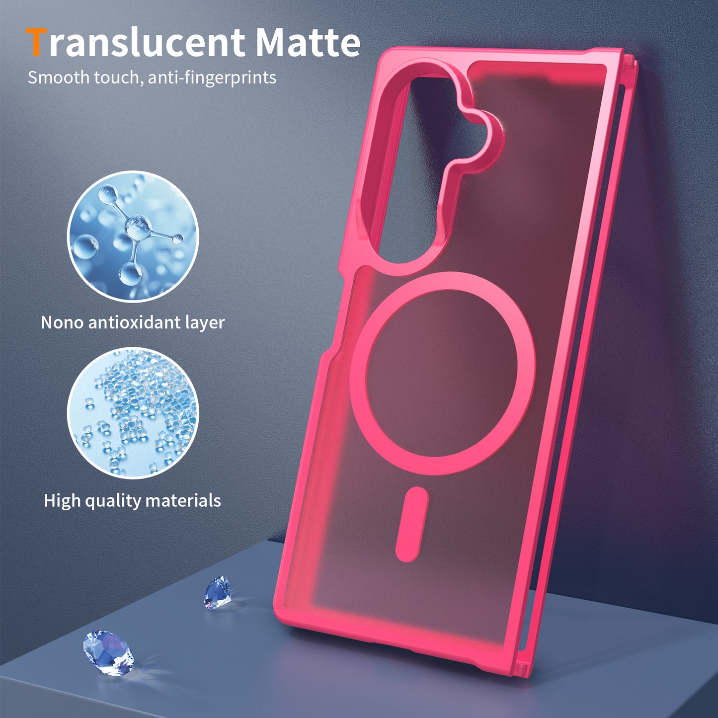 Magsafe Compatible Matte Case for Samsung Galaxy Z Fold 7