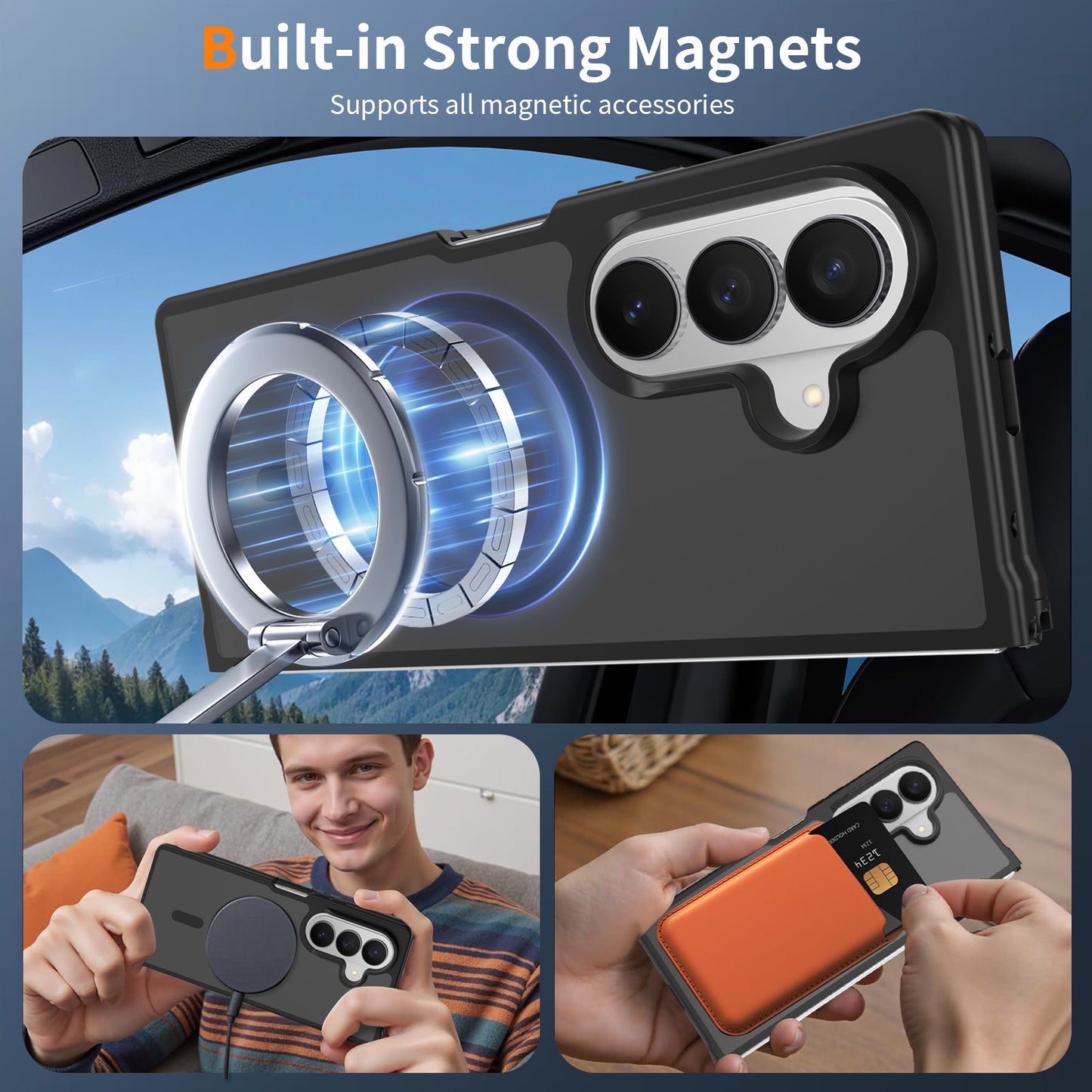 Magsafe Compatible Matte Case for Samsung Galaxy Z Fold 7