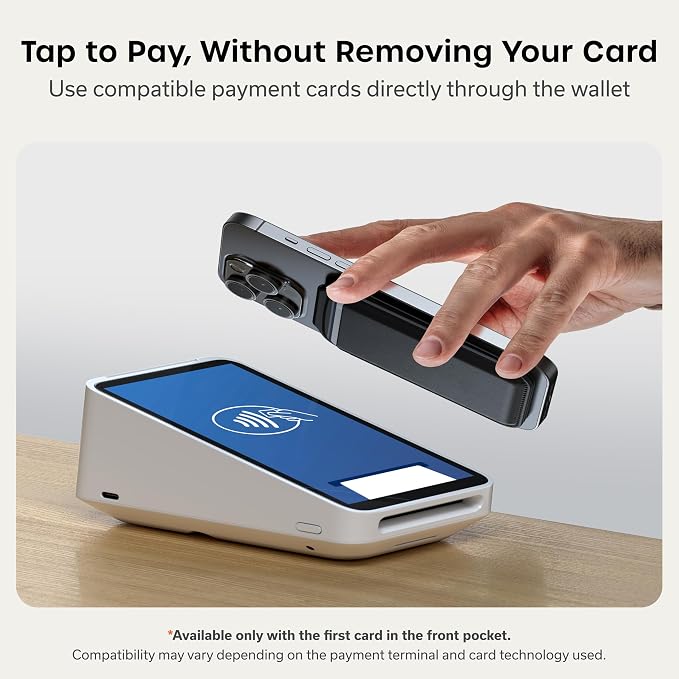 MagSafe Compatible Magnetic Leather Wallet Flip Card Holder