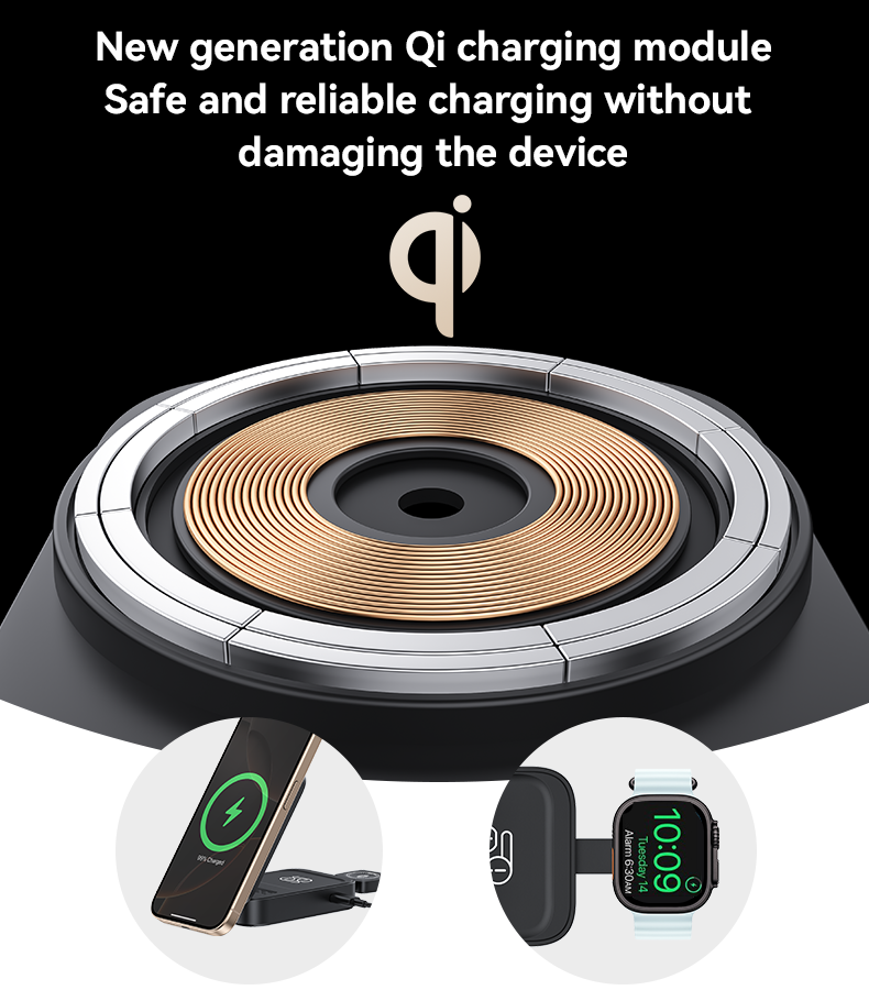 Magsafe Compatible Wireless Fast Charging Station Dock 3-in-1 - Yesido