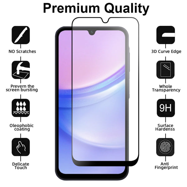 Full Cover Glass Screen Protector for Samsung Galaxy A15 4G