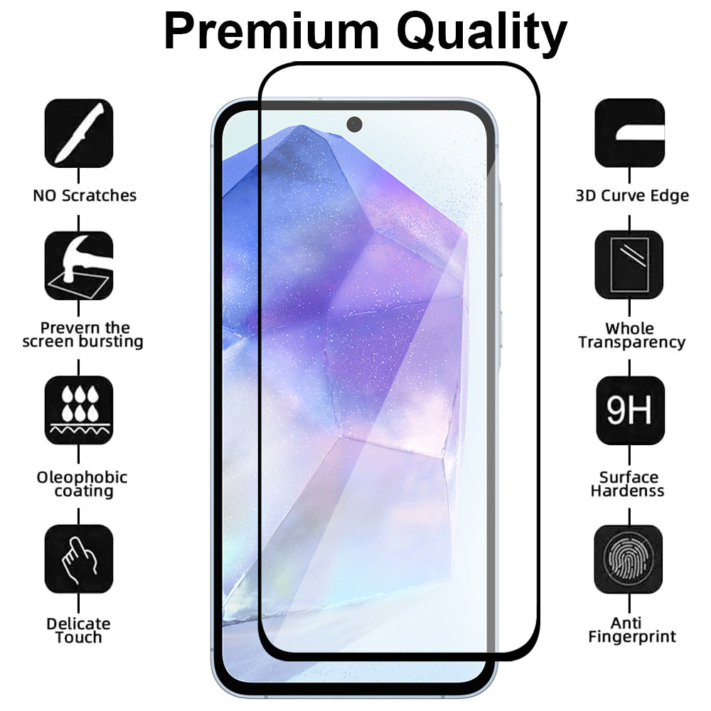 Full Cover Glass Screen Protector for Samsung Galaxy A55 5G