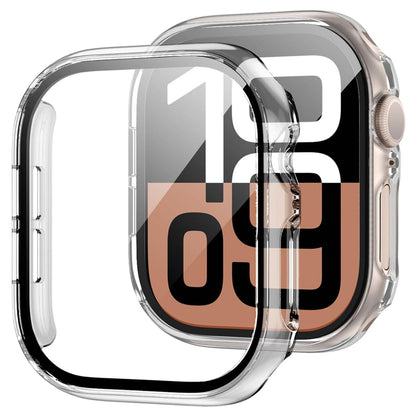 Apple Watch Series 11 (42mm) Case with Glass Screen Protector by SwiftShield (2 Pack - Clear)