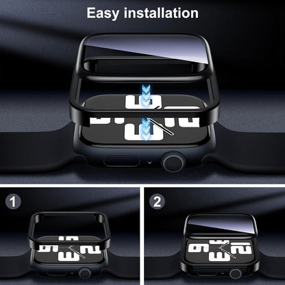 Apple Watch SE Series 3 40mm Glass Screen Protector Alignment Kit by SwiftShield (2 Pack - Black)