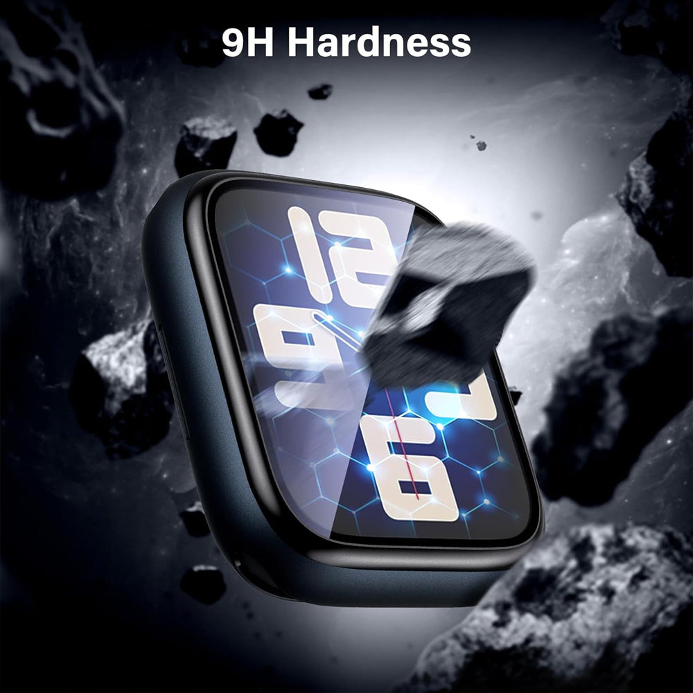 Apple Watch SE Series 2 44mm Glass Screen Protector Alignment Kit by SwiftShield (2 Pack - Black)