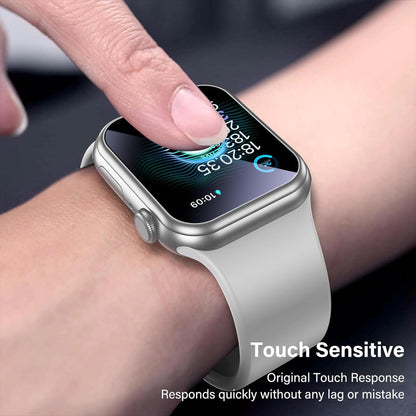 Apple Watch SE Series 3 44mm Glass Screen Protector Alignment Kit by SwiftShield (2 Pack - Silver)