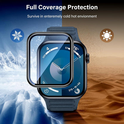 Apple Watch Series 10 (42mm) Glass Screen Protector Alignment Kit by SwiftShield (2 Pack - Black)