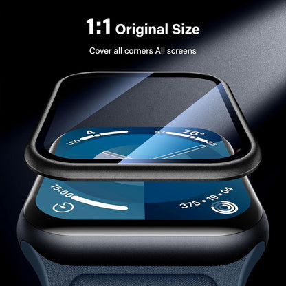 Apple Watch Series 11 (46mm) Glass Screen Protector Alignment Kit by SwiftShield (2 Pack - Black)